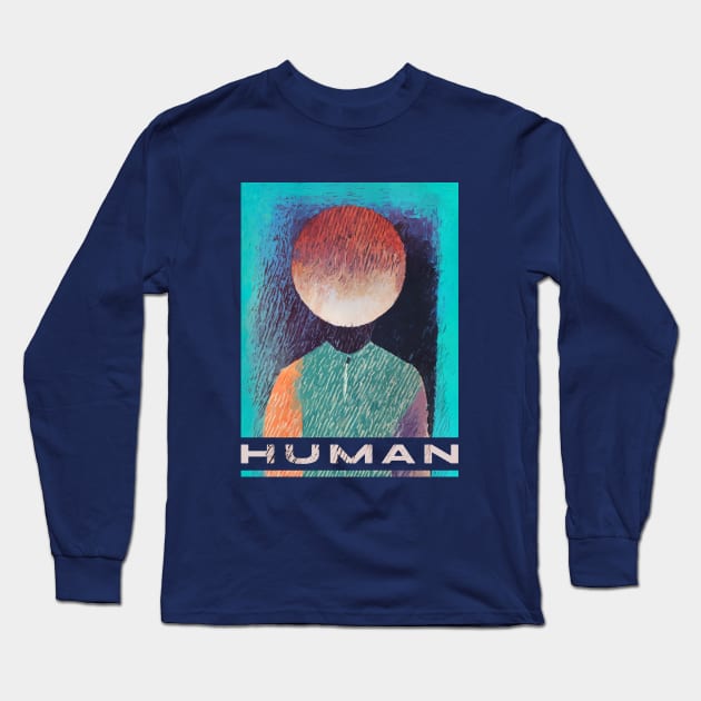 Human [dark ver.] Long Sleeve T-Shirt by Pilcrowd